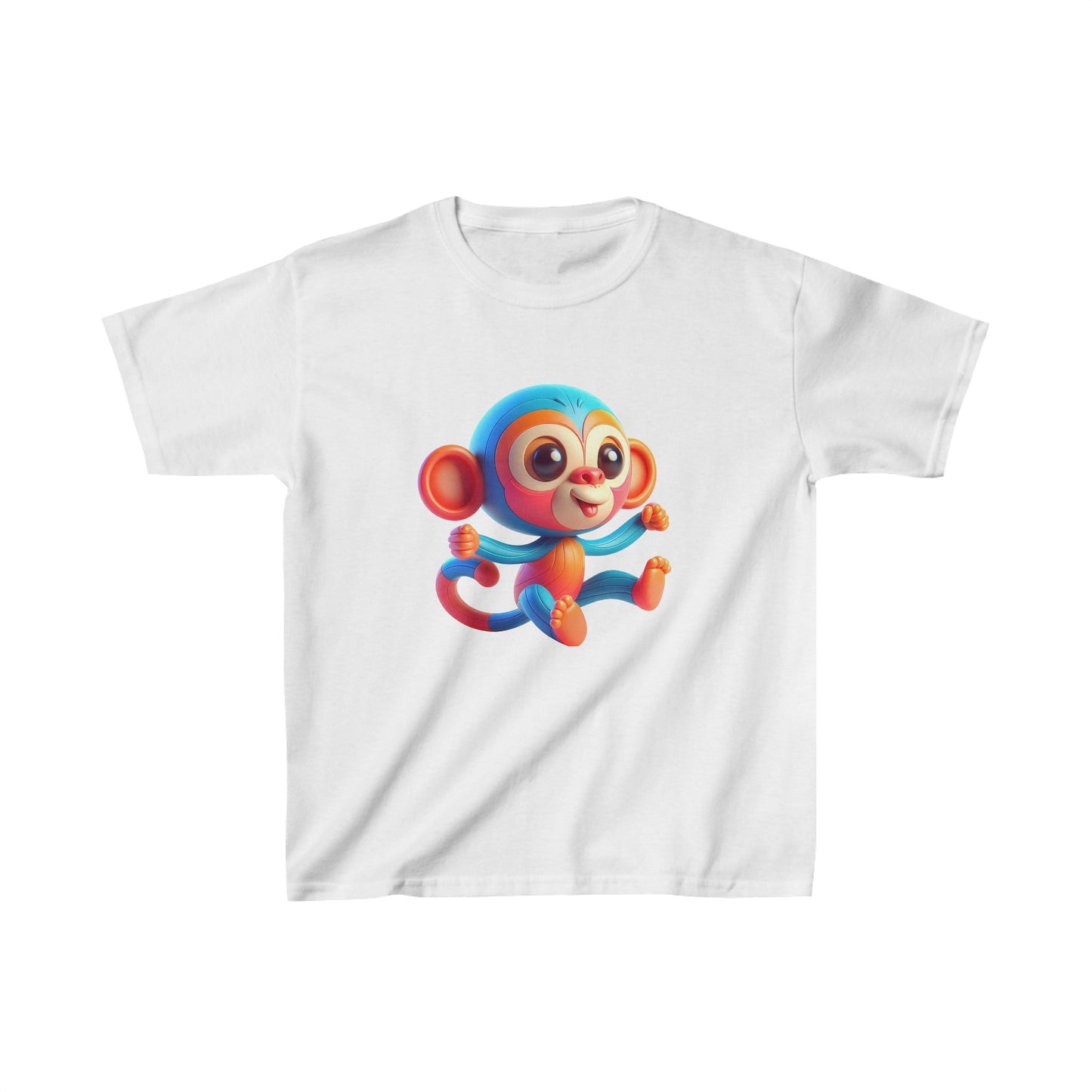 Camiseta de algodón pesado para niños Baby Monkey