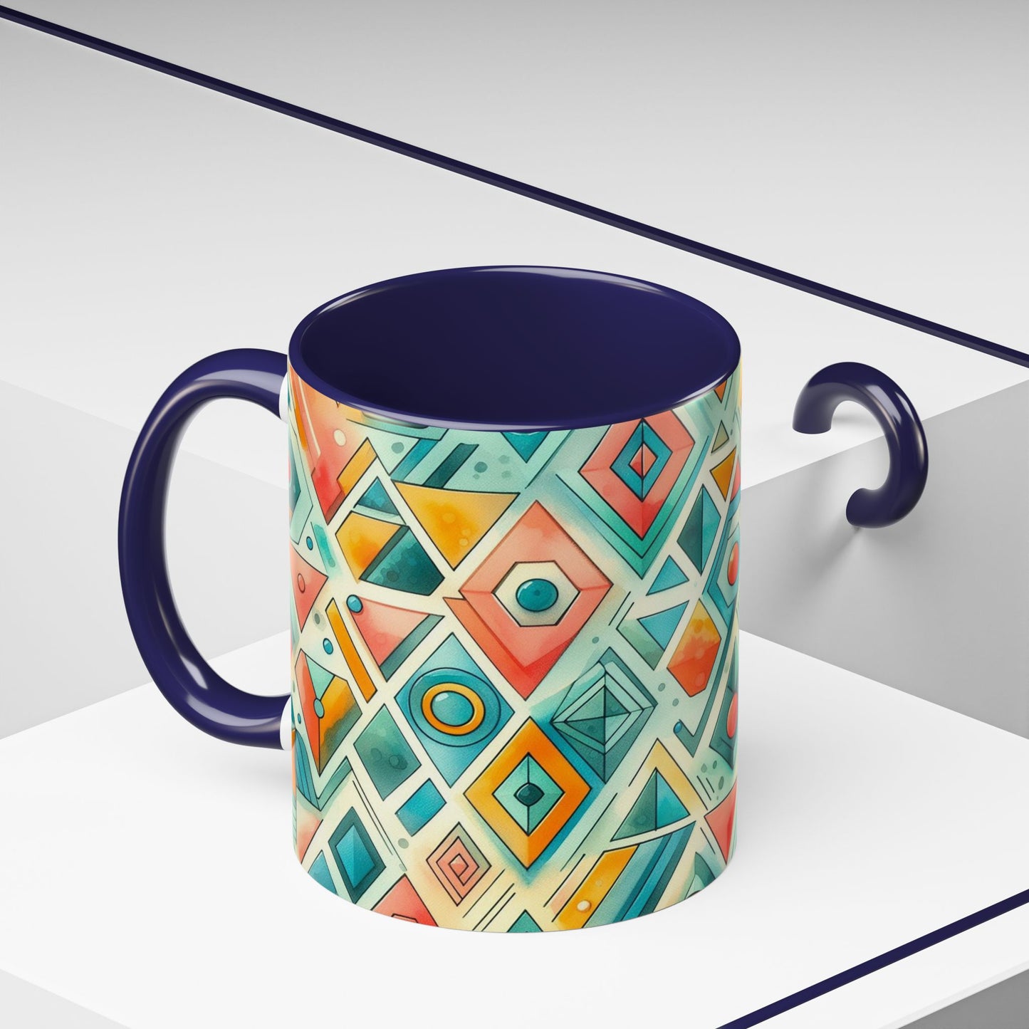 Abstract Geometric Pattern | Accent Coffee Mug (11oz)