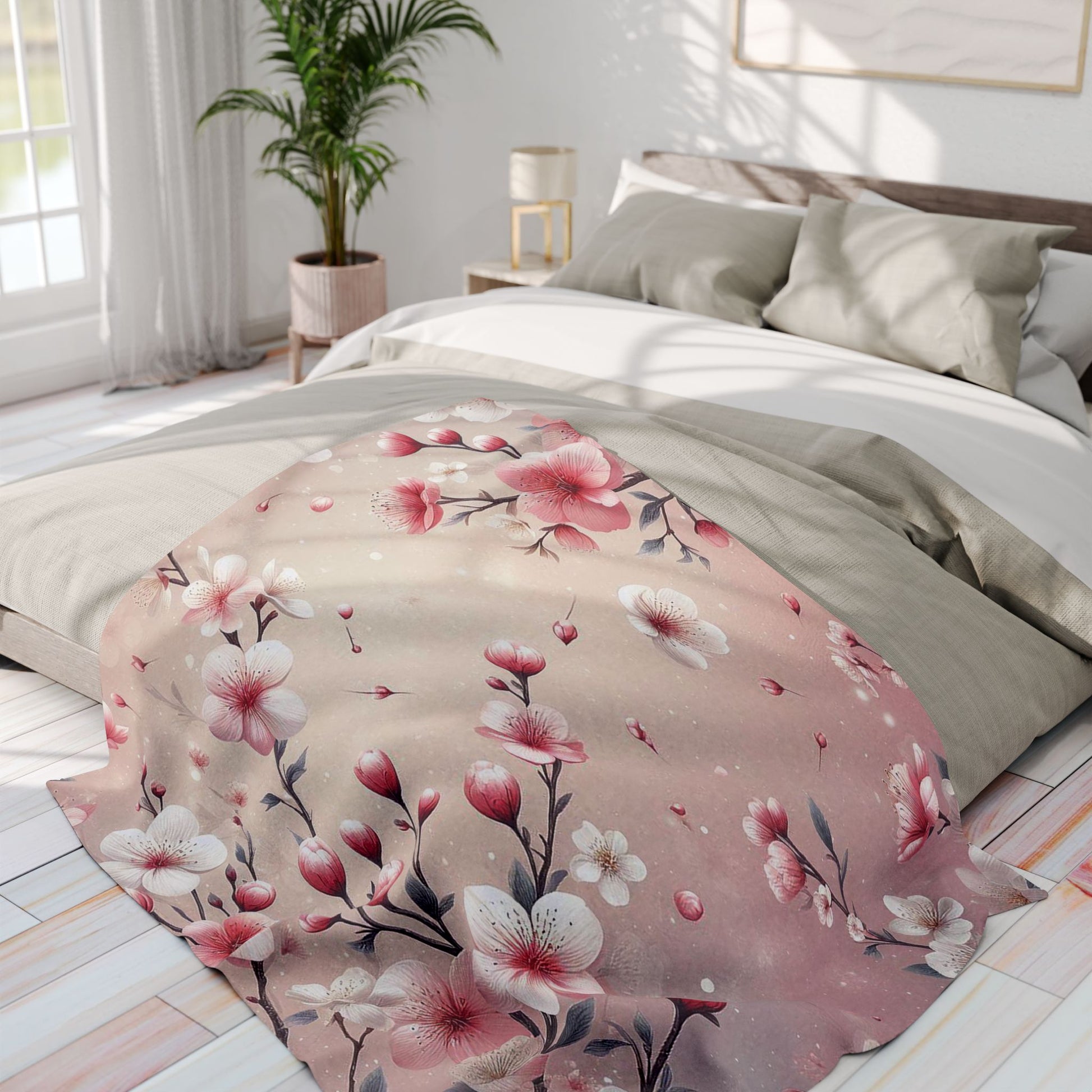 Blooming Cherry Blossoms | Arctic Fleece Blanket