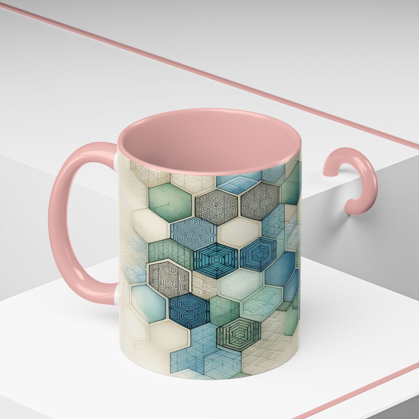 Calming Geometric Design | Accent Coffee Mug (11oz)