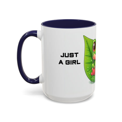 Just A Girl Who Loves Frogs | Accent Coffee Mug (11, 15oz)