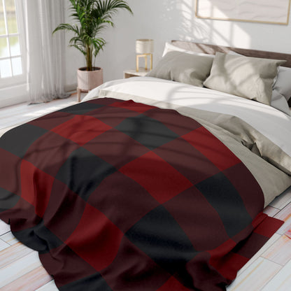 Red, Black Flannel Pattern | Arctic Fleece Blanket