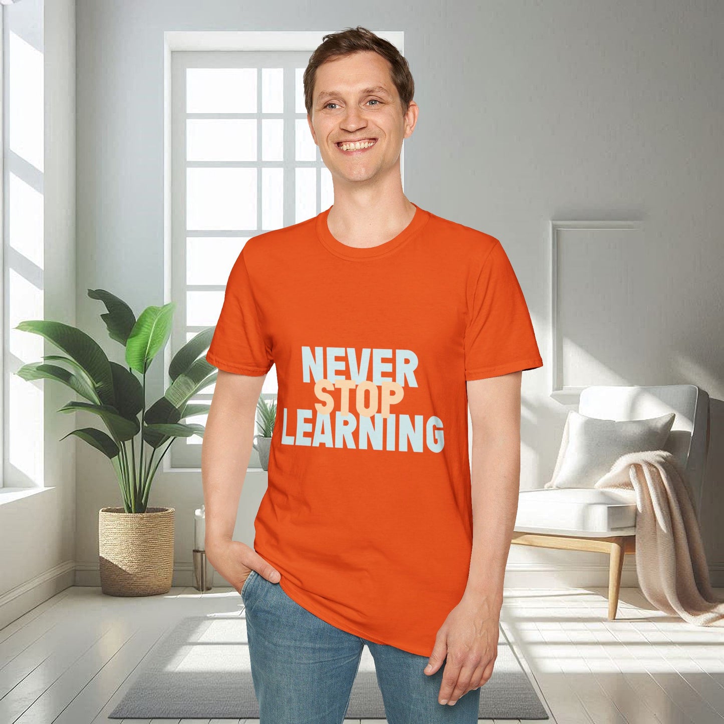 Never Stop Learning | Unisex Soft T-shirt