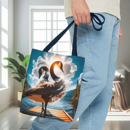 Canadian Geese On A Pier | Tote Bag