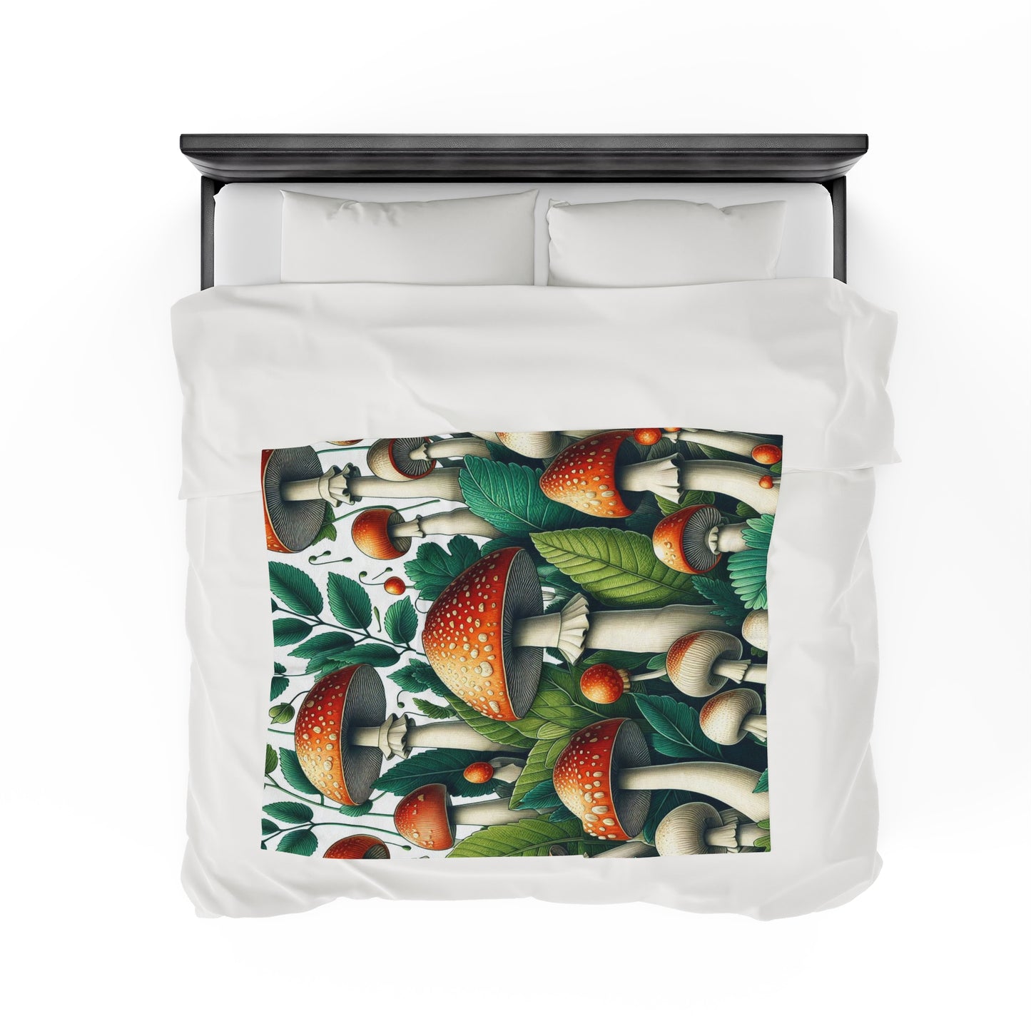 Mega Mushrooms | Velveteen Plush Blanket