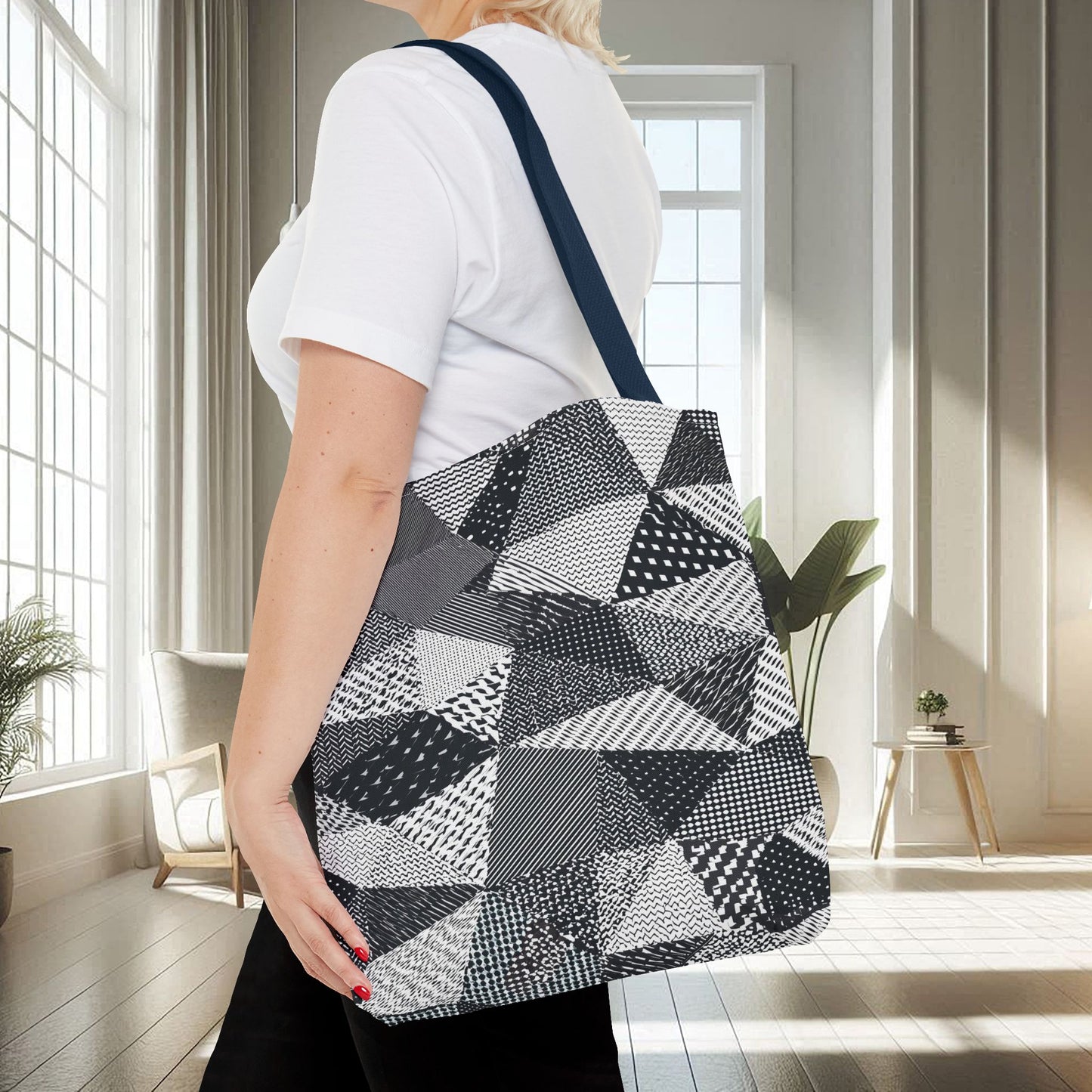 Black, White Abstract Shapes | Tote Bag