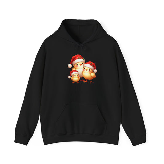 The Chicken Family on Christmas | Unisex Heavy Blend™ Hooded Sweatshirt