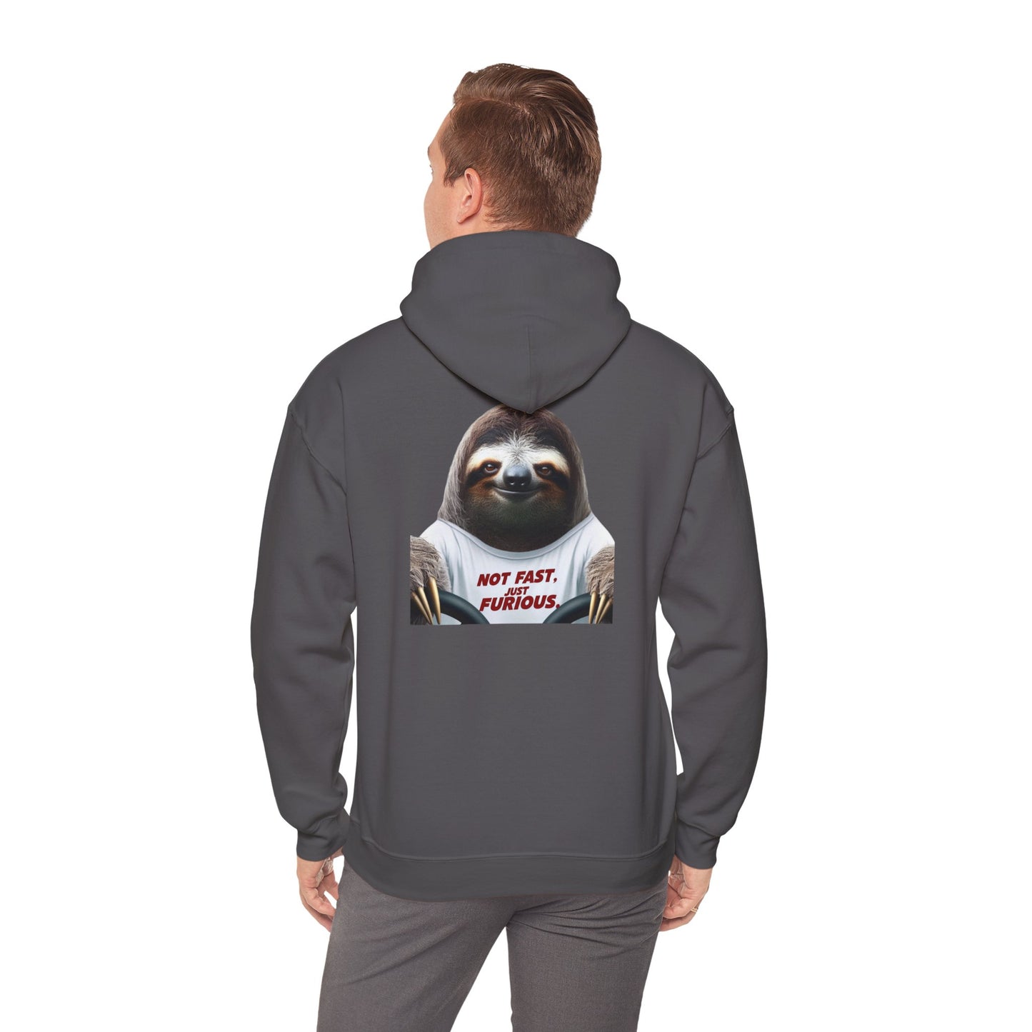 Not Fast Just Furious | Funny Quote | Unisex Heavy Blend™ Hooded Sweatshirt