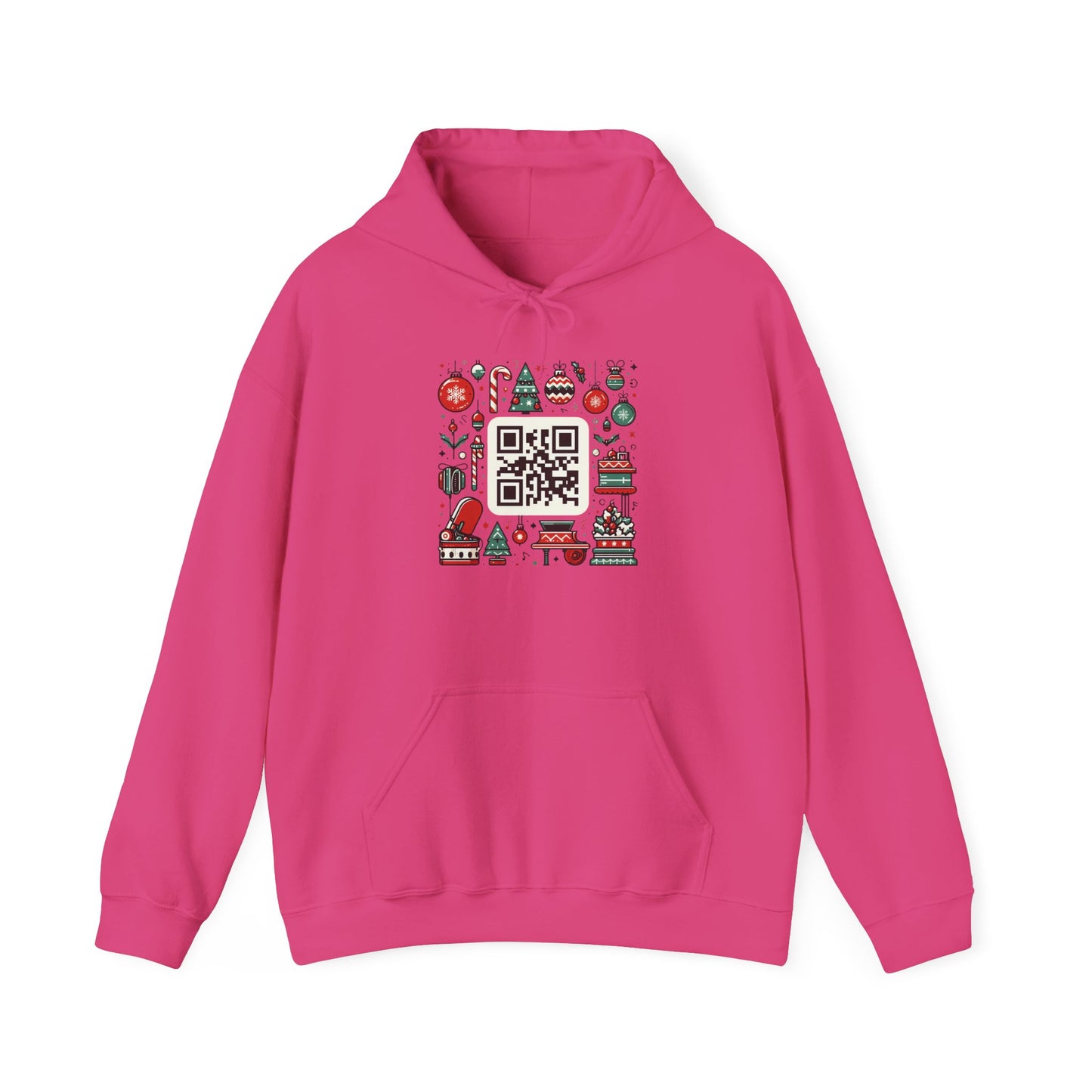 Christmas with a QR Code | Unisex Heavy Blend™ Hooded Sweatshirt