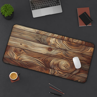 Natural Wooden Plank Design | Desk Mat