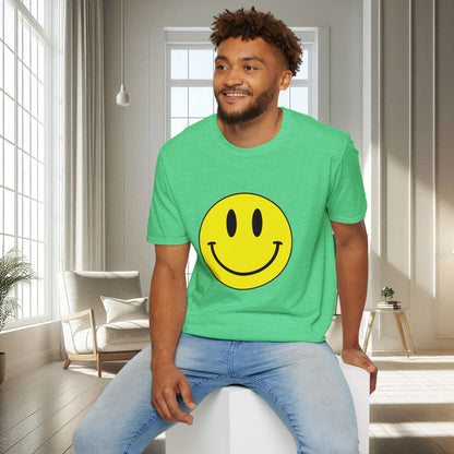 T-shirt unisexe doux avec émoticône souriante