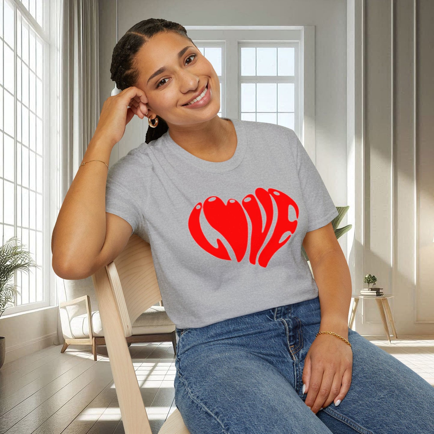 Cœur d'amour | T-shirt doux unisexe