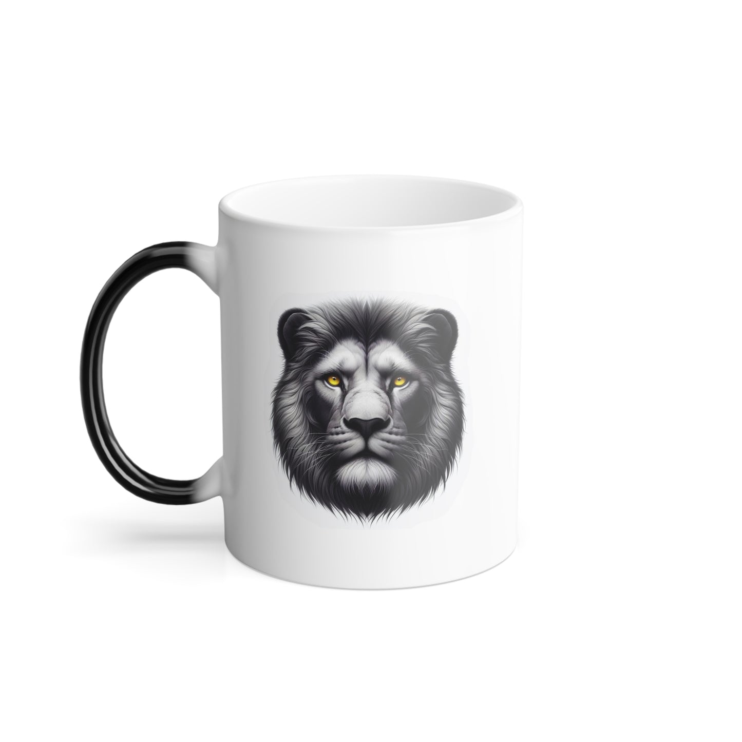 Lion Face with Golden Eyes | Color Morphing Mug, 11oz