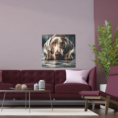 Am Obedient Weimaraner | Indoor and Outdoor Silk Poster