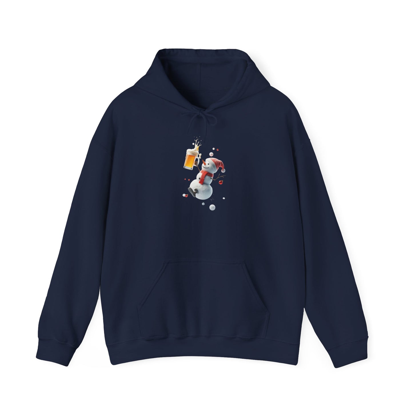 Snowman and His Beer | Unisex Heavy Blend™ Hooded Sweatshirt