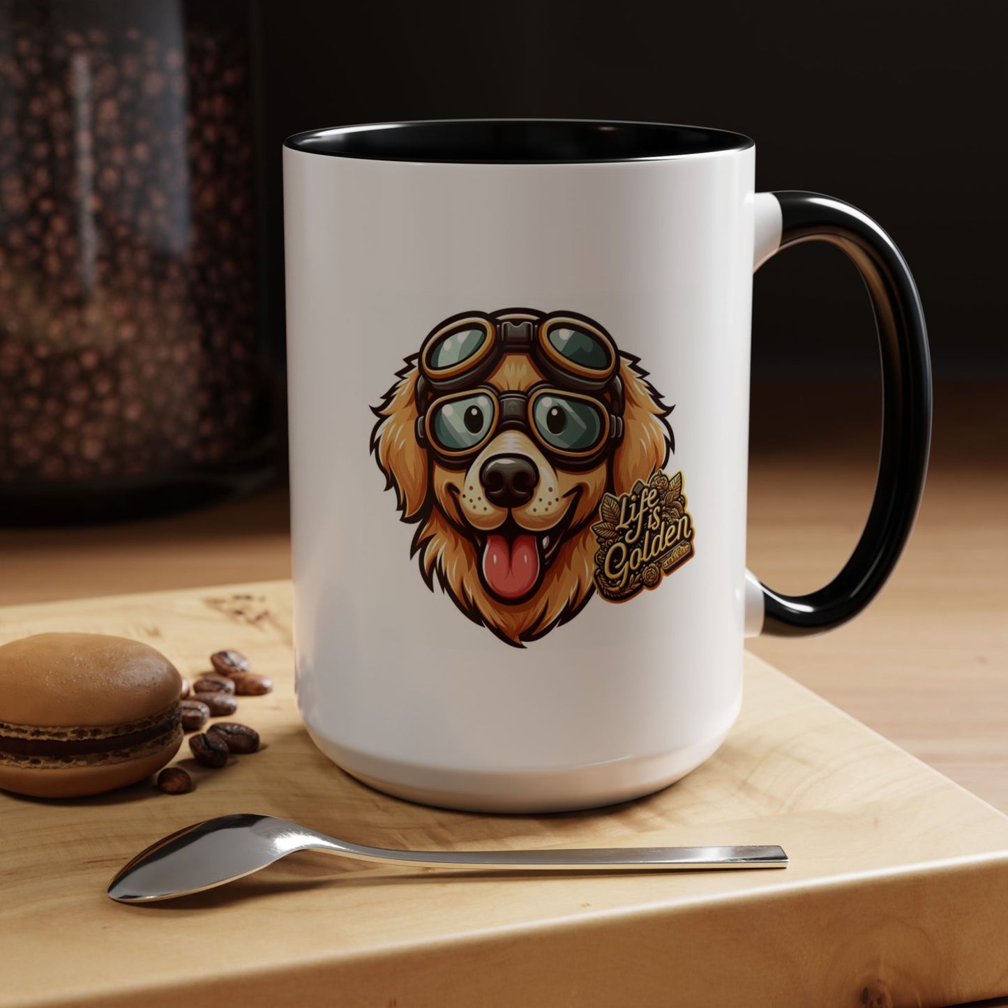 Life is Golden with a Golden Retriever | Accent Coffee Mug (11, 15oz)