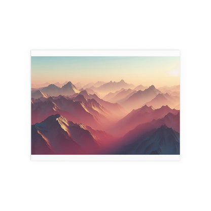 Dawn on the Mountains | Indoor and Outdoor Silk Poster