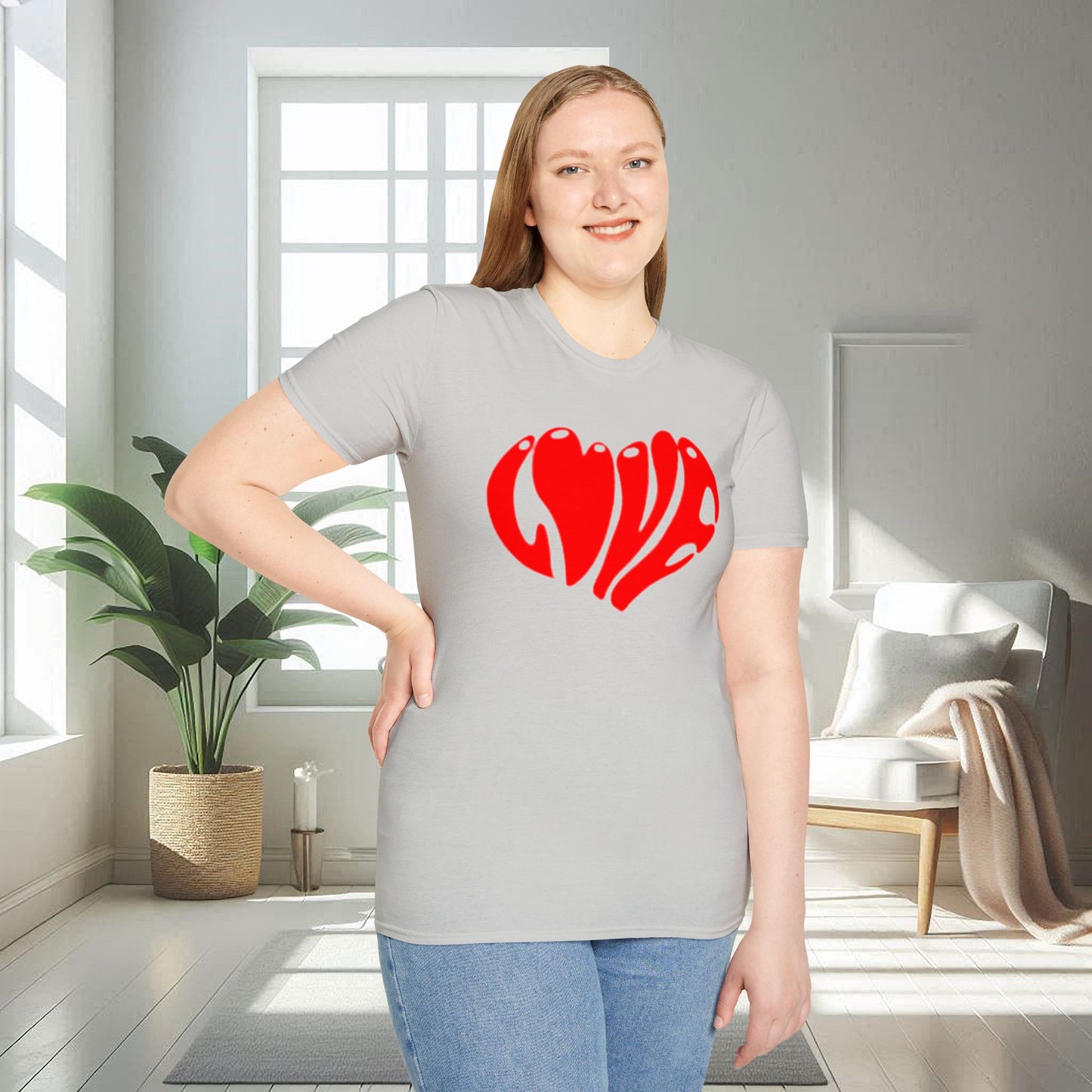 Cœur d'amour | T-shirt doux unisexe