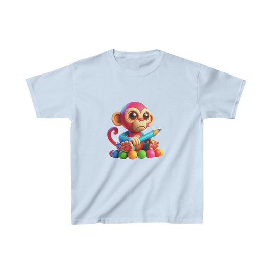 Monkey studying | Kids Heavy Cotton™ Tee