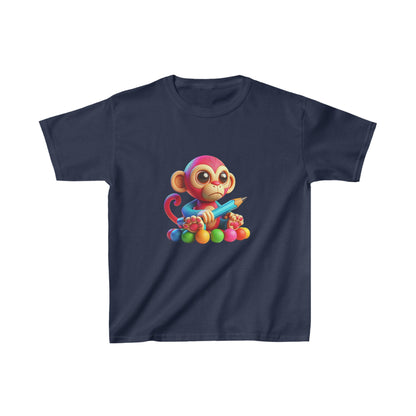 Singe étudiant | T-shirt en coton épais™ pour enfants