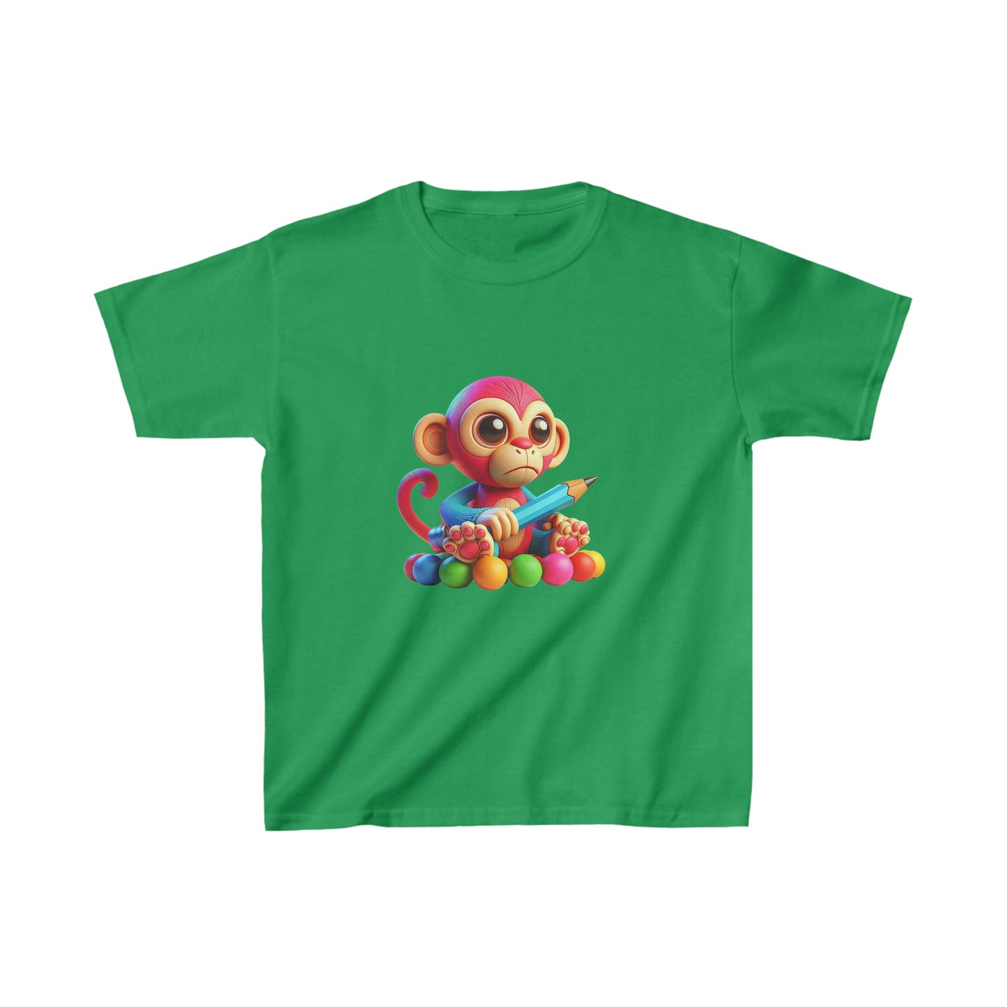 Singe étudiant | T-shirt en coton épais™ pour enfants