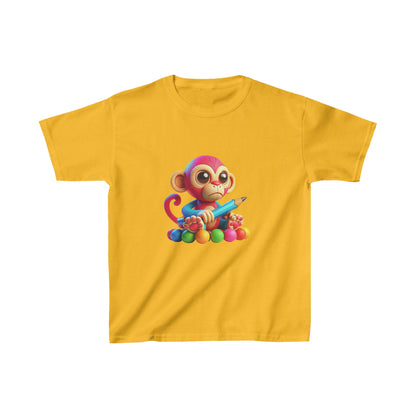 Singe étudiant | T-shirt en coton épais™ pour enfants