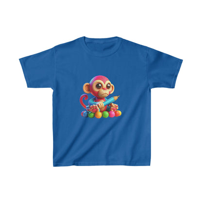 Singe étudiant | T-shirt en coton épais™ pour enfants