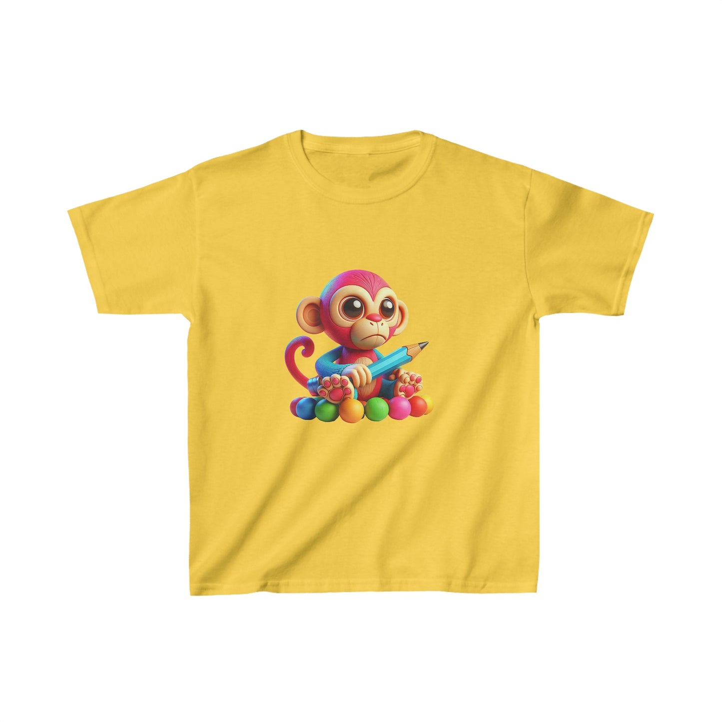 Singe étudiant | T-shirt en coton épais™ pour enfants