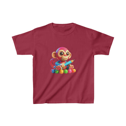 Singe étudiant | T-shirt en coton épais™ pour enfants