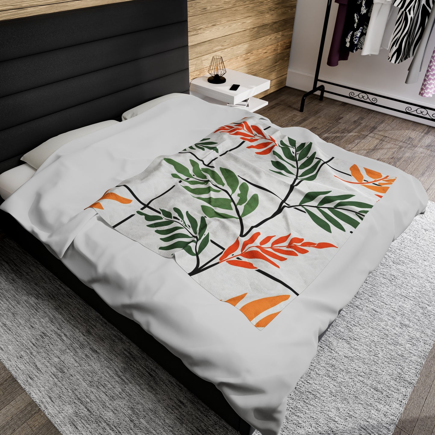 Ferns Pattern | Velveteen Plush Blanket