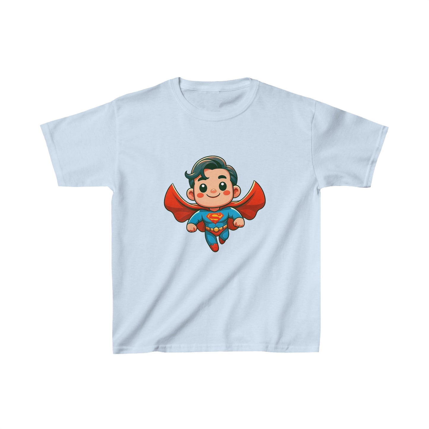 Superhéroe animado | Camiseta de algodón pesado para niños