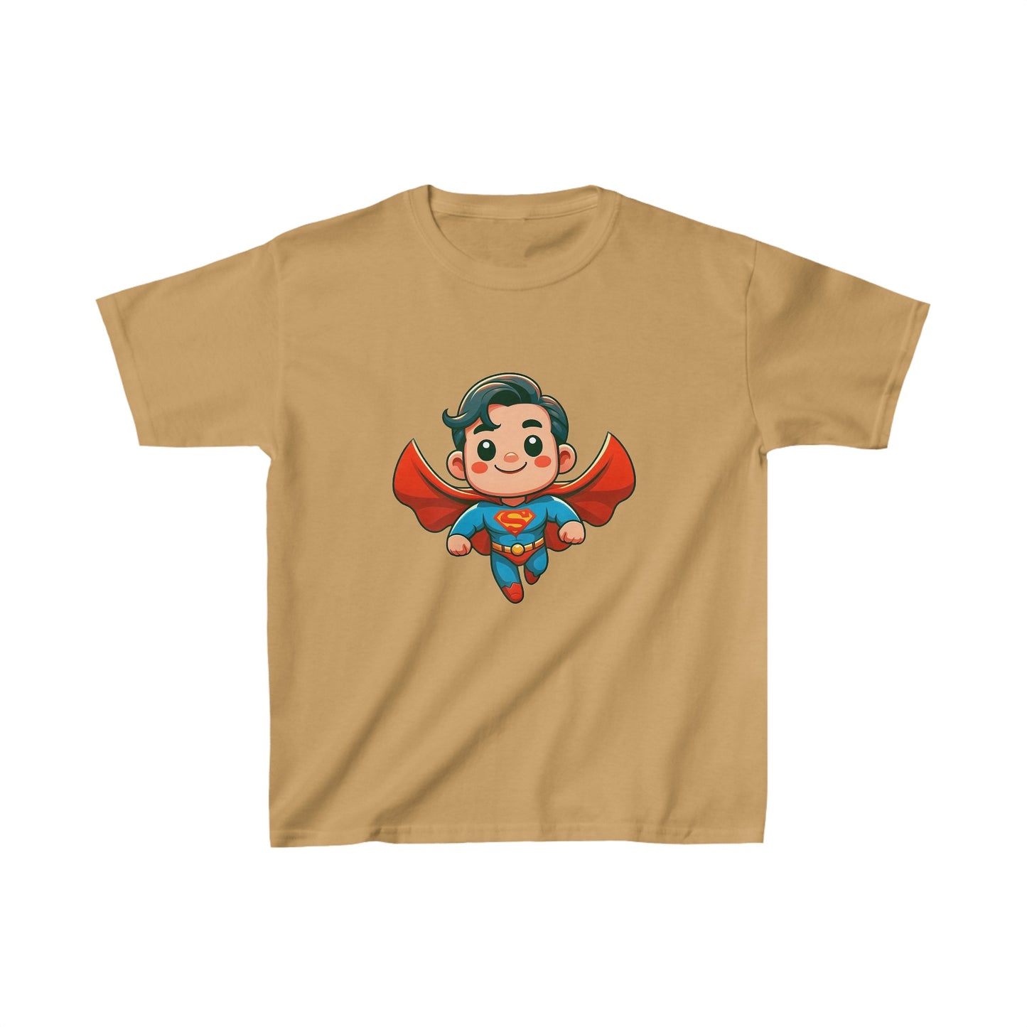 Superhéroe animado | Camiseta de algodón pesado para niños