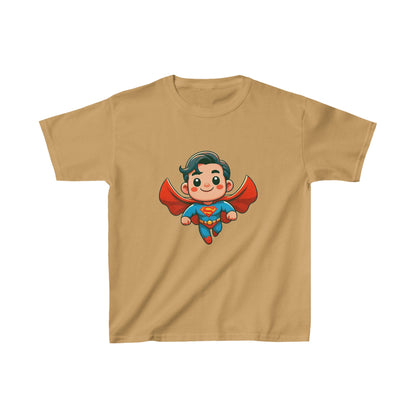 Superhéroe animado | Camiseta de algodón pesado para niños