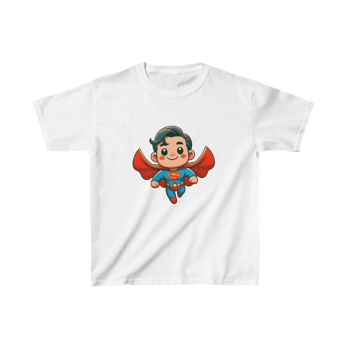 Superhéroe animado | Camiseta de algodón pesado para niños