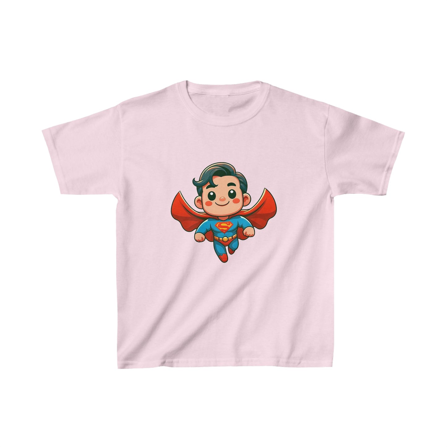 Superhéroe animado | Camiseta de algodón pesado para niños