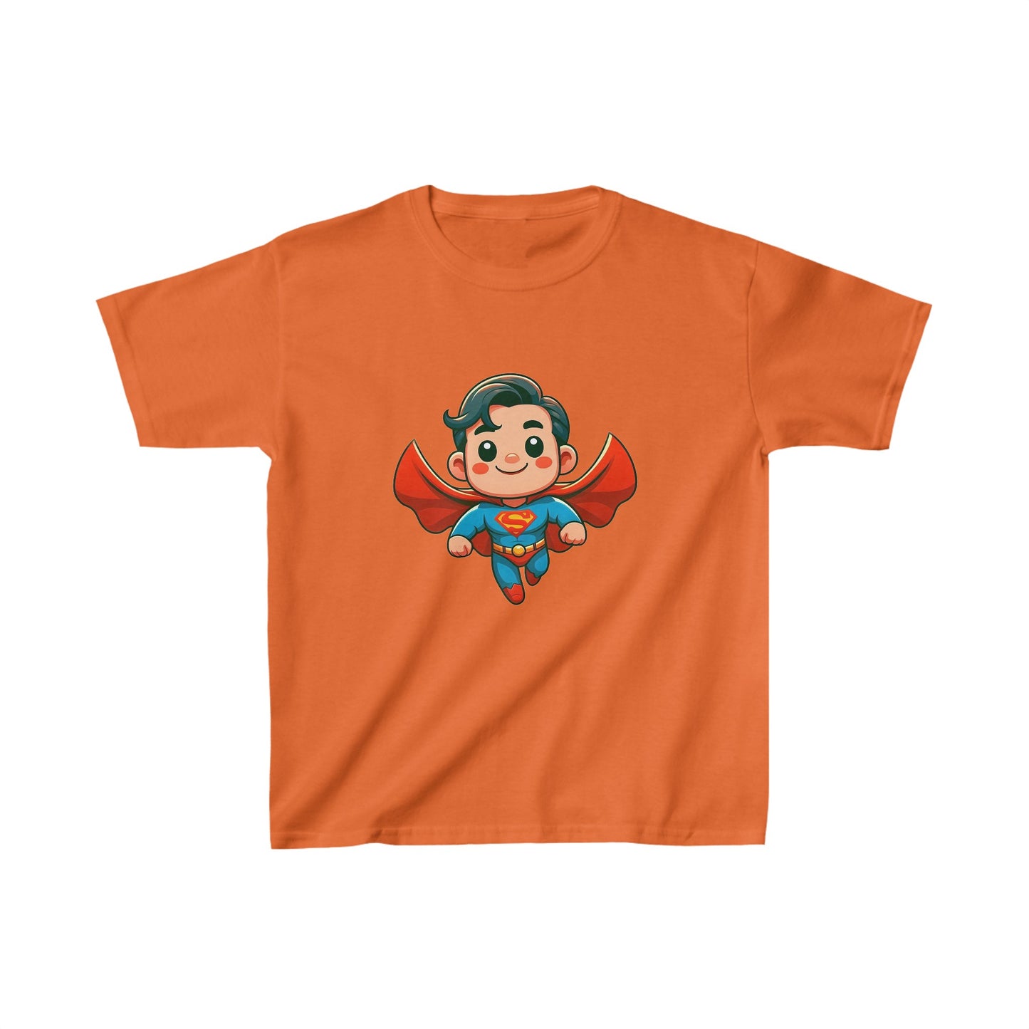 Superhéroe animado | Camiseta de algodón pesado para niños