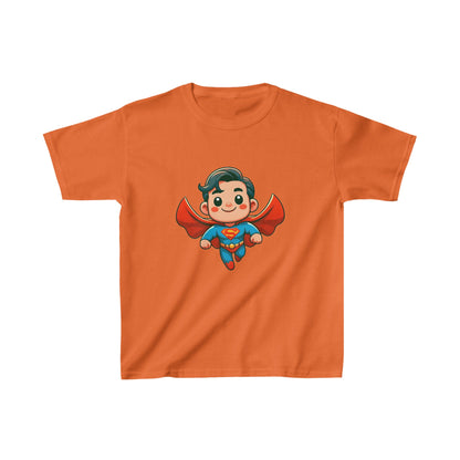 Superhéroe animado | Camiseta de algodón pesado para niños