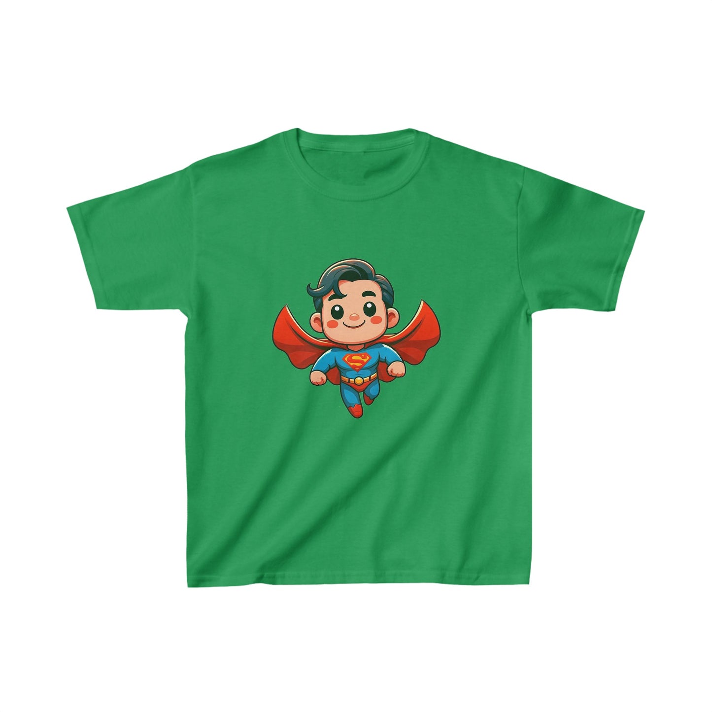 Superhéroe animado | Camiseta de algodón pesado para niños