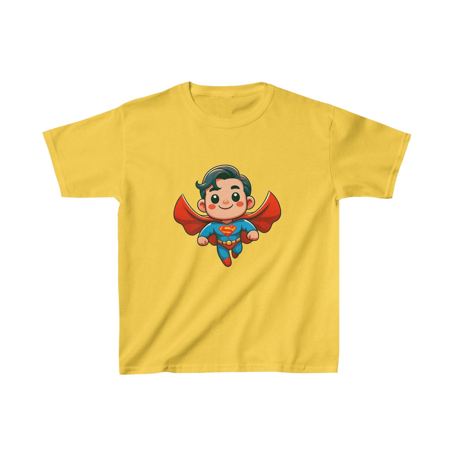 Superhéroe animado | Camiseta de algodón pesado para niños