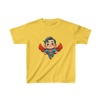 Superhéroe animado | Camiseta de algodón pesado para niños