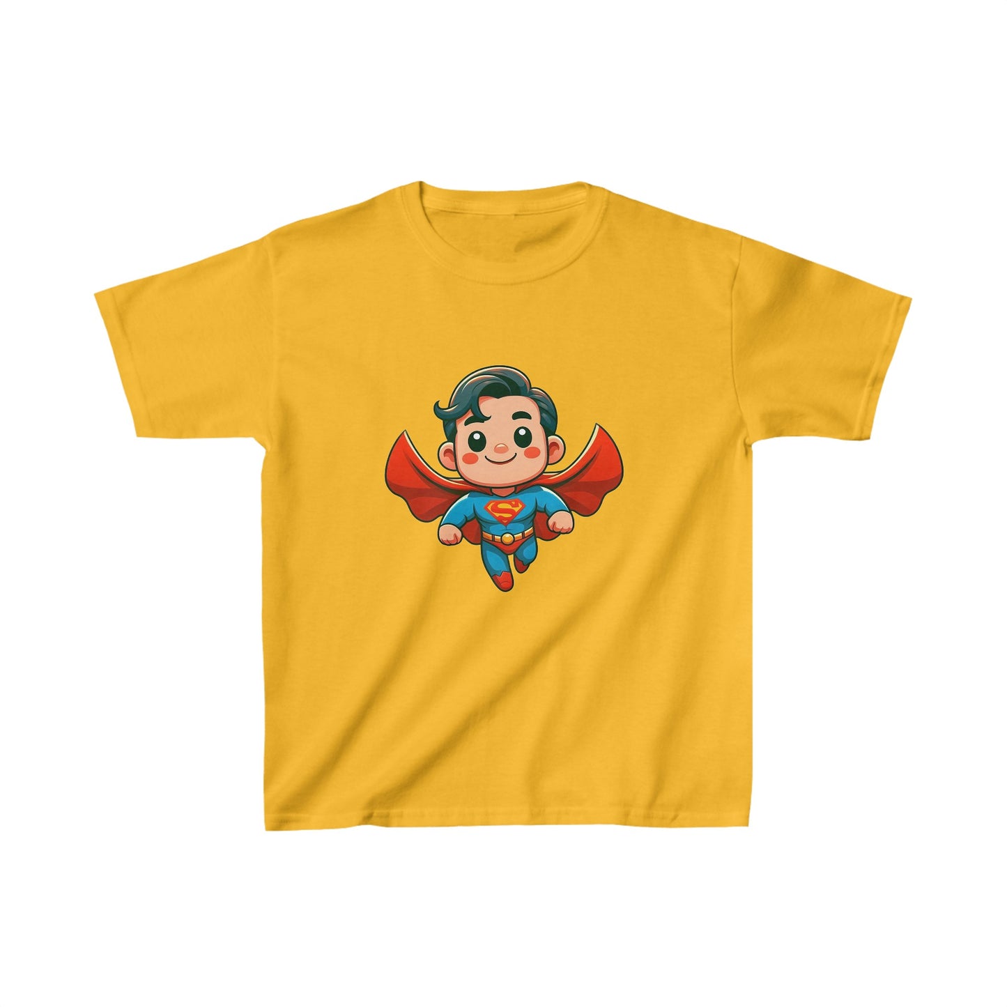 Superhéroe animado | Camiseta de algodón pesado para niños