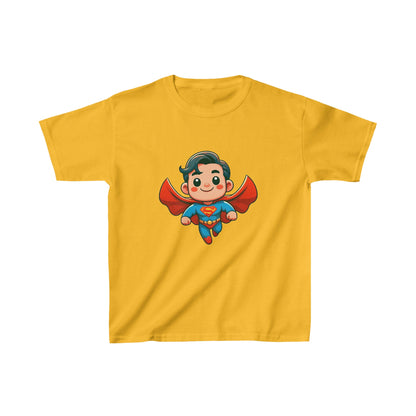 Superhéroe animado | Camiseta de algodón pesado para niños