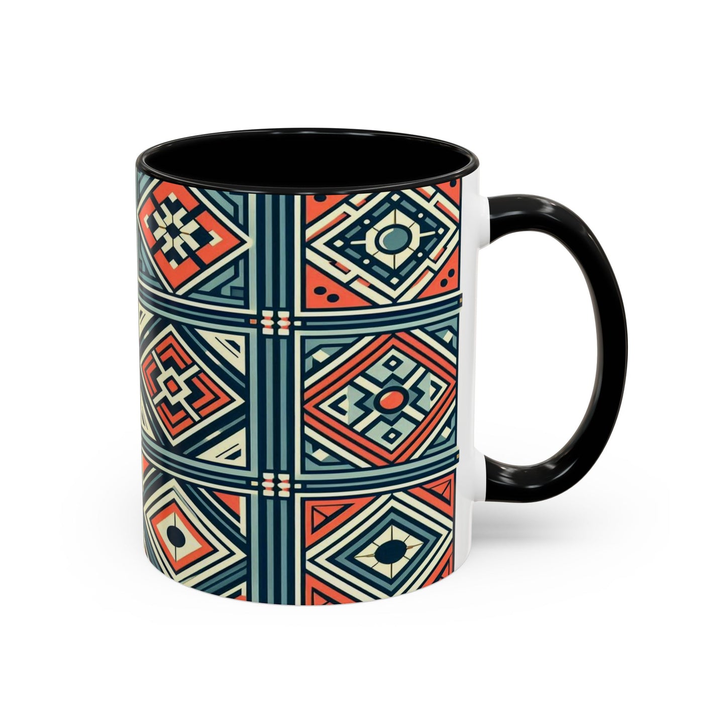 Diamond Geometric Pattern | Accent Coffee Mug (11oz)