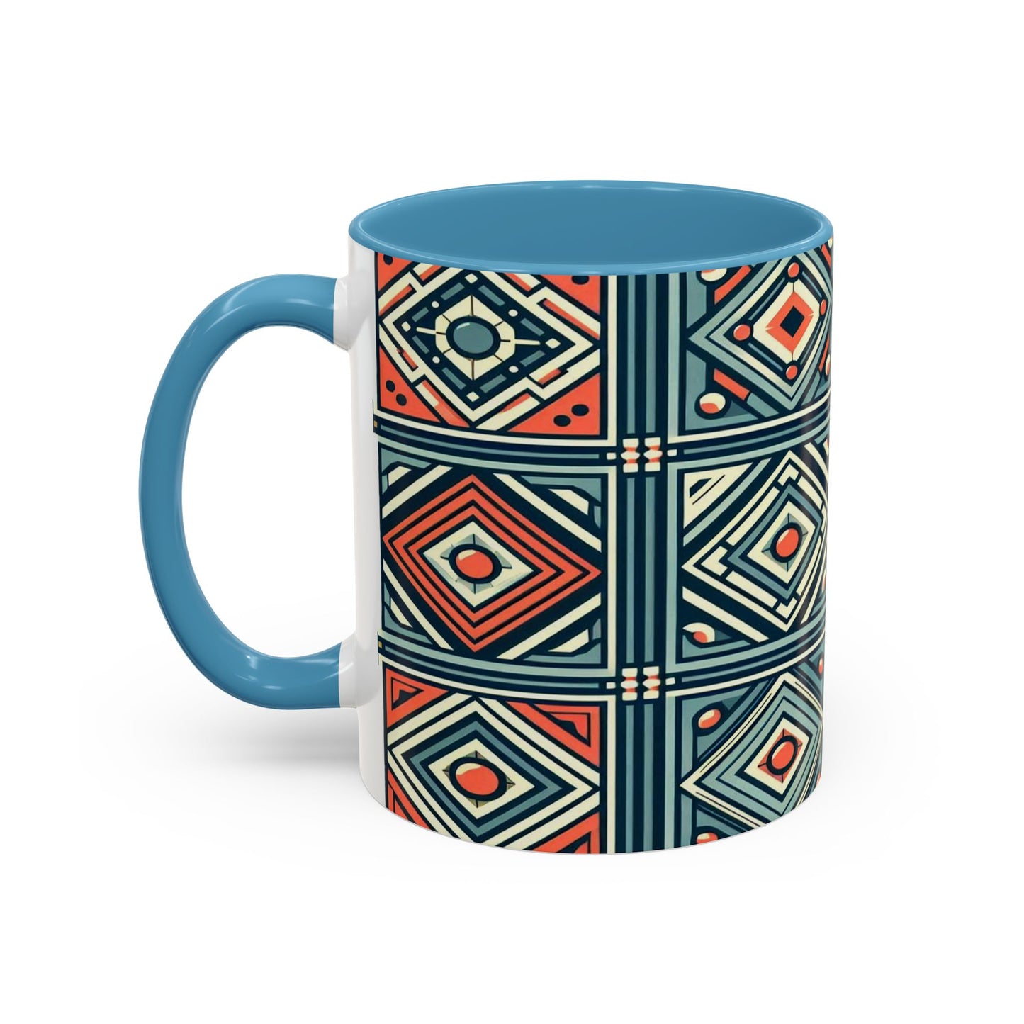 Diamond Geometric Pattern | Accent Coffee Mug (11oz)