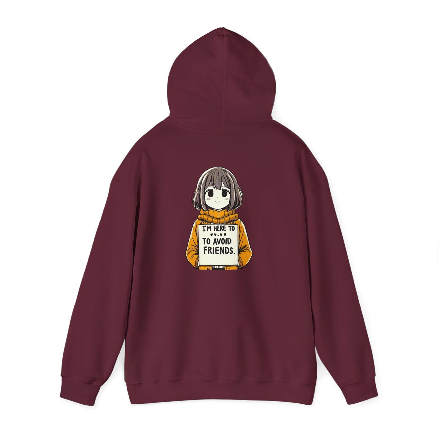 I'm Here to Avoid Friends | Unisex Heavy Blend™ Hooded Sweatshirt