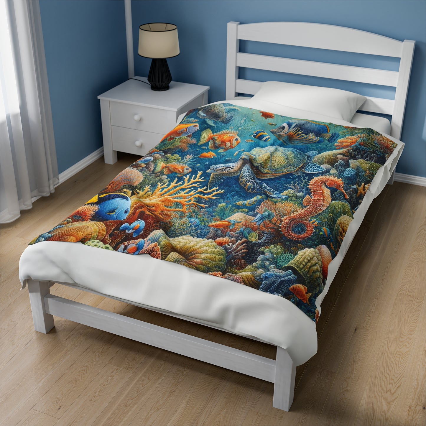 Underwater Animal Kingdom | Kid's Velveteen Plush Blanket