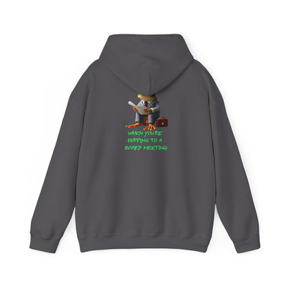 Hopping to a Board Meeting | Unisex Heavy Blend™ Hooded Sweatshirt