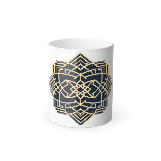 Royal Geometric Pattern | Color Morphing Mug, 11oz