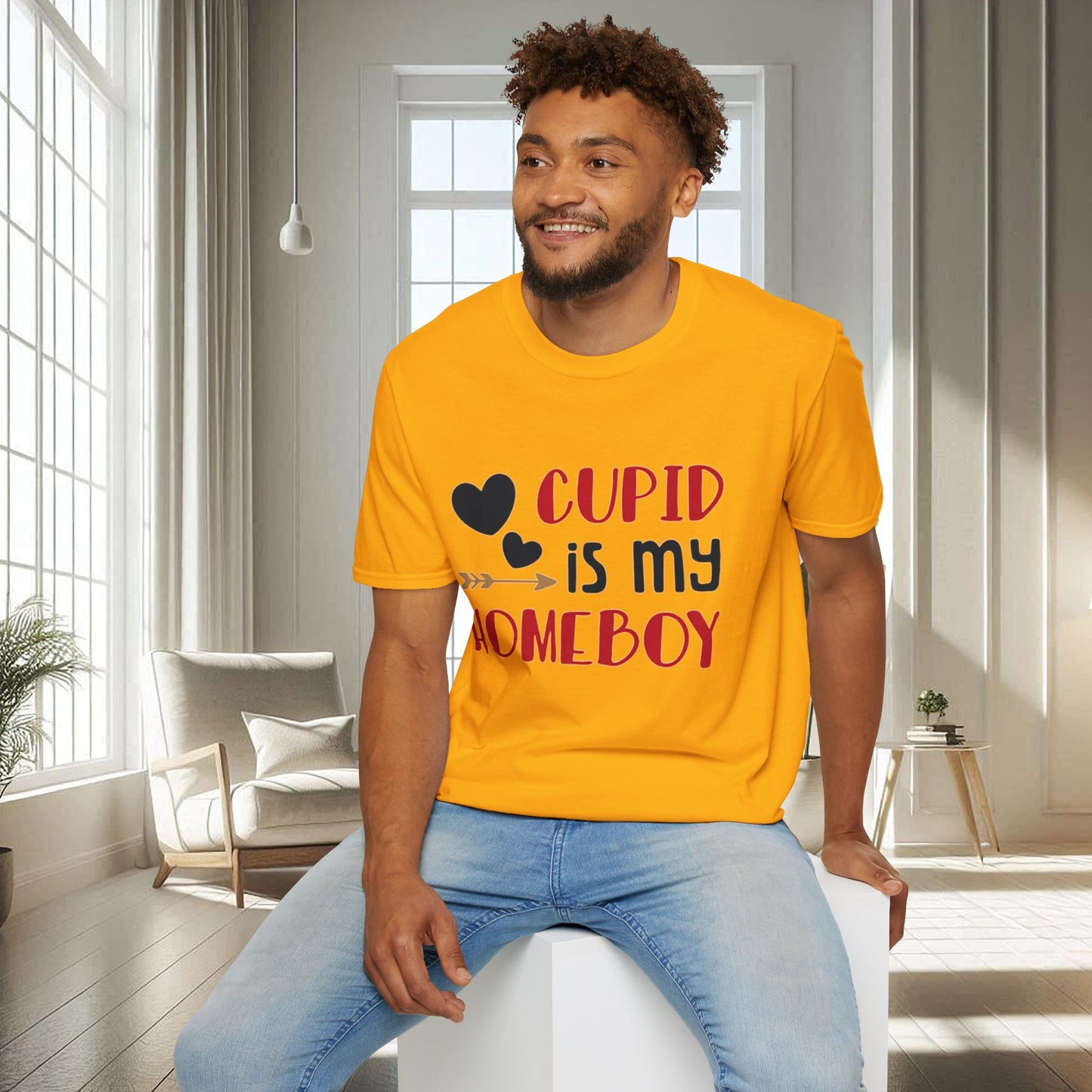 Cupidon est mon pote | T-shirt doux unisexe