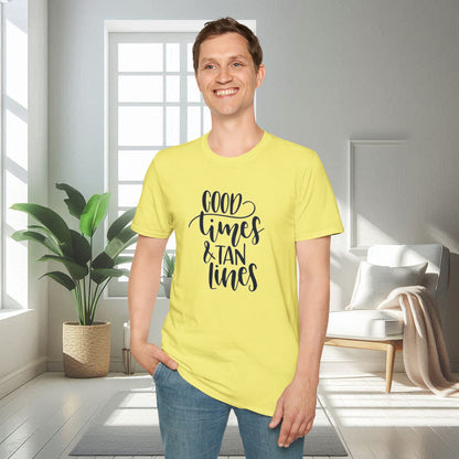 Good times Lignes de bronzage | T-shirt doux unisexe